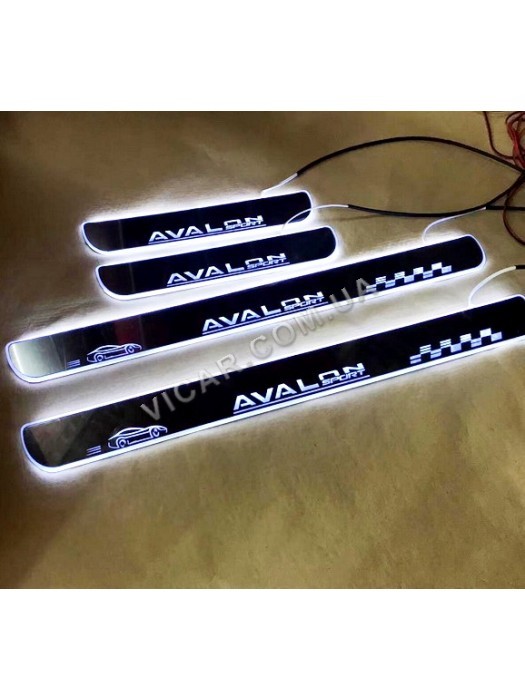 Накладки led на пороги Avalon